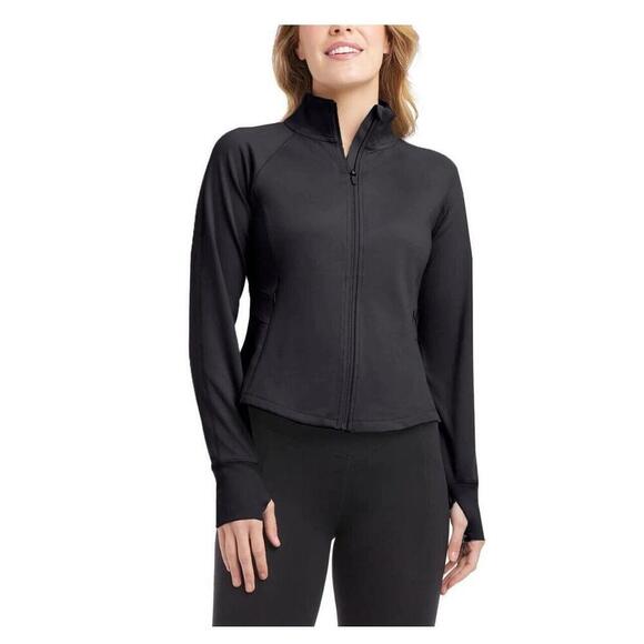 Jockey Jackets & Blazers - Jockey Ladies' Tulip Hem Yoga Jacket, Black, Size S. BG